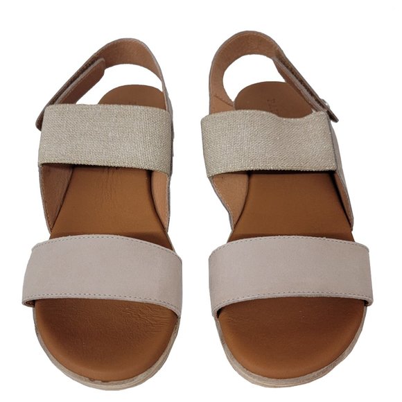 Paula Urban Nabuk Sandal Tan & Tortola Size 6.5 Style 4-8443 NIB - Picture 3 of 4